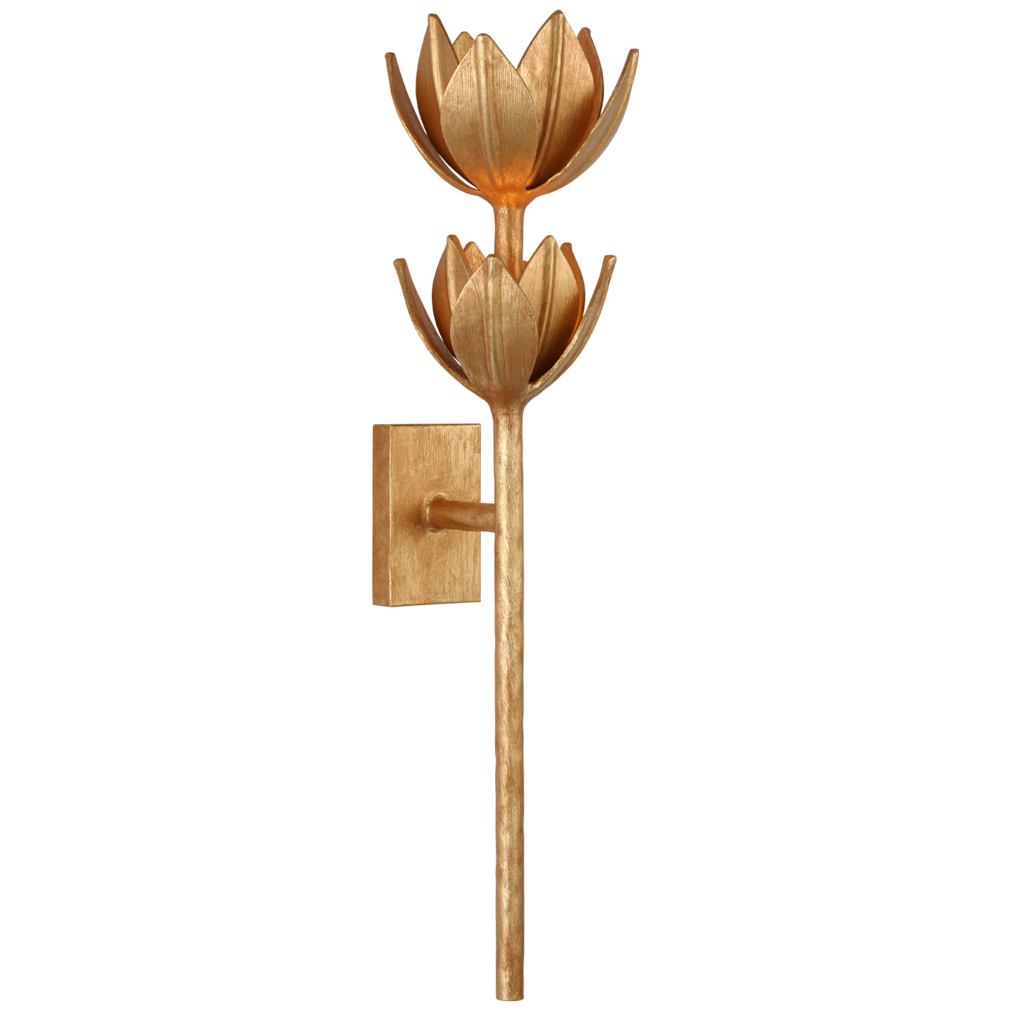 Alberto Large Antique Gold Leaf Wall Lamp