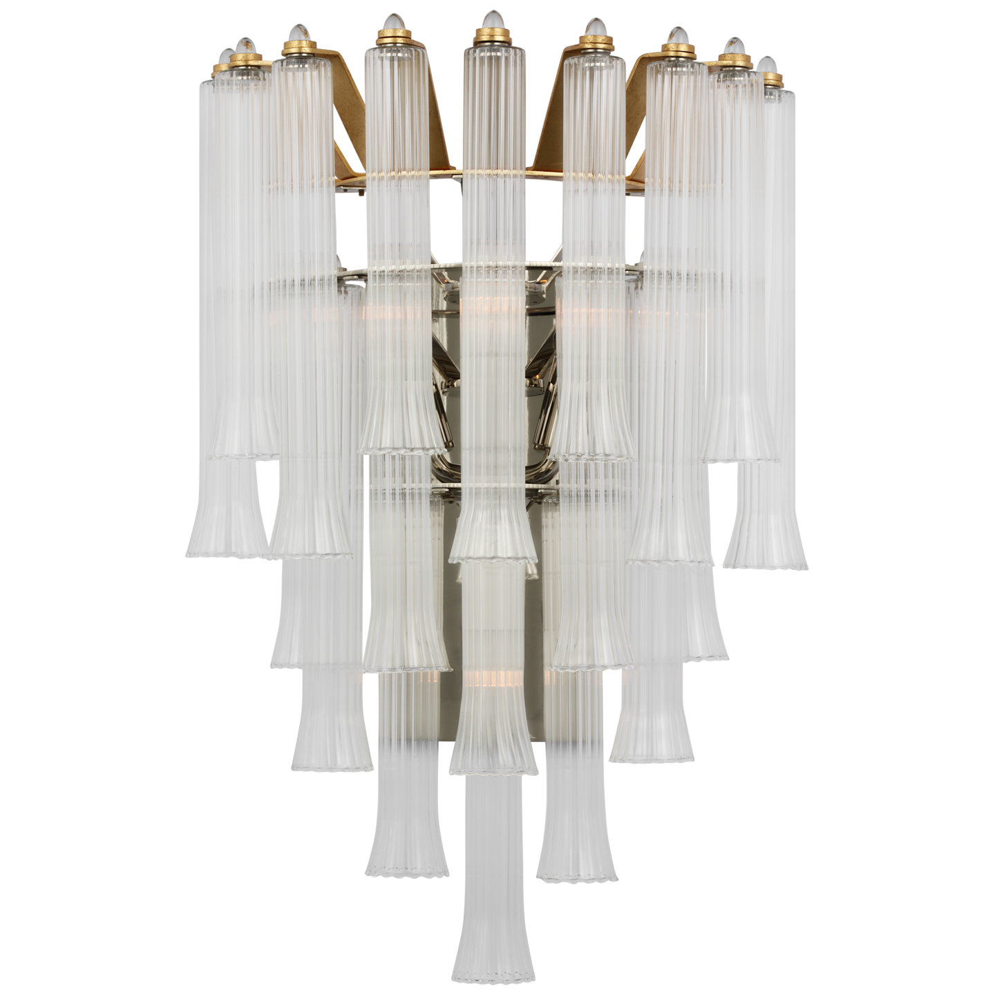 Lorelei Waterfall Large Gold Glass Wall Lamp