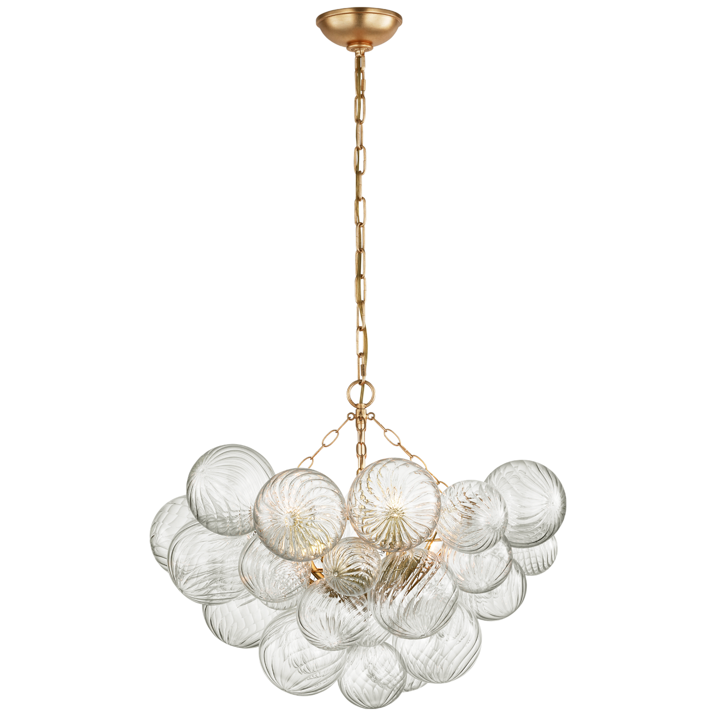 Chandelier Talia Medium Doré et Verre