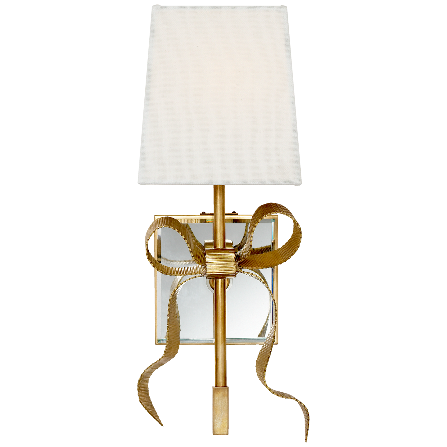 Applique Ellery Gros-Grain Bow Small Crème Lin/Laiton