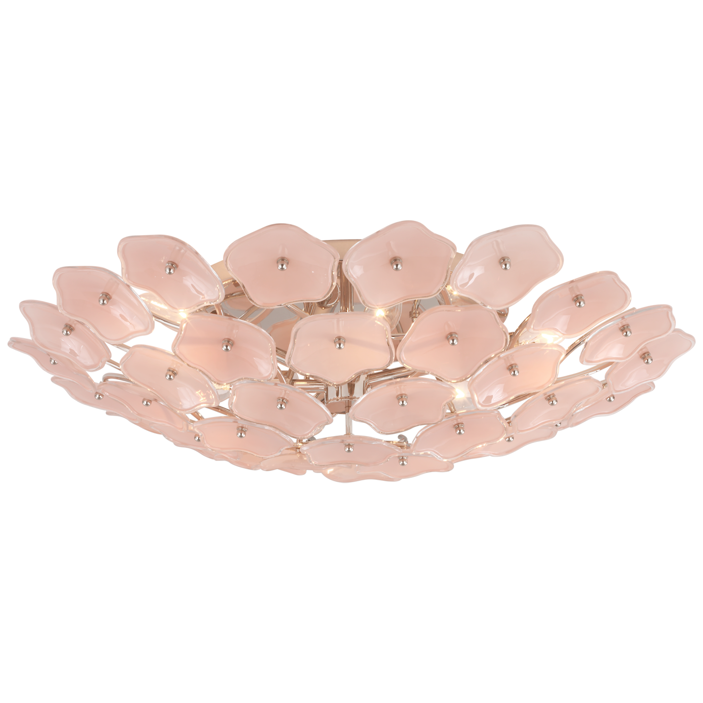 Plafonnier Leighton Large Blush / Nickel