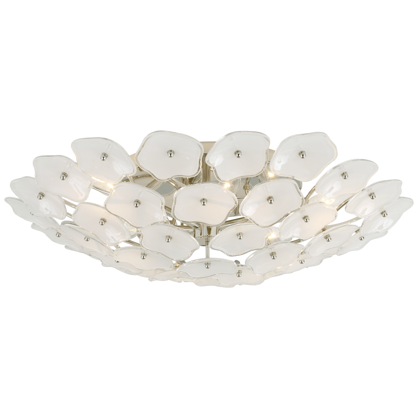 Leighton Large Ceiling Light Cream / Nickel