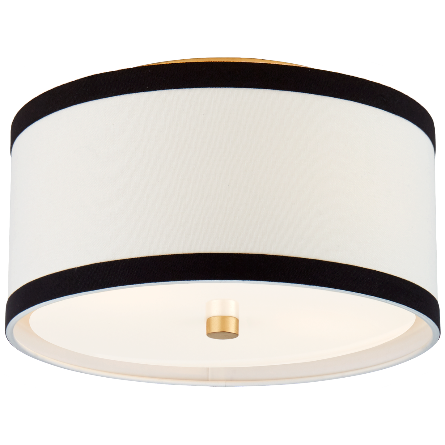 Plafonnier Walker Small Crème Doré / Lin Noir