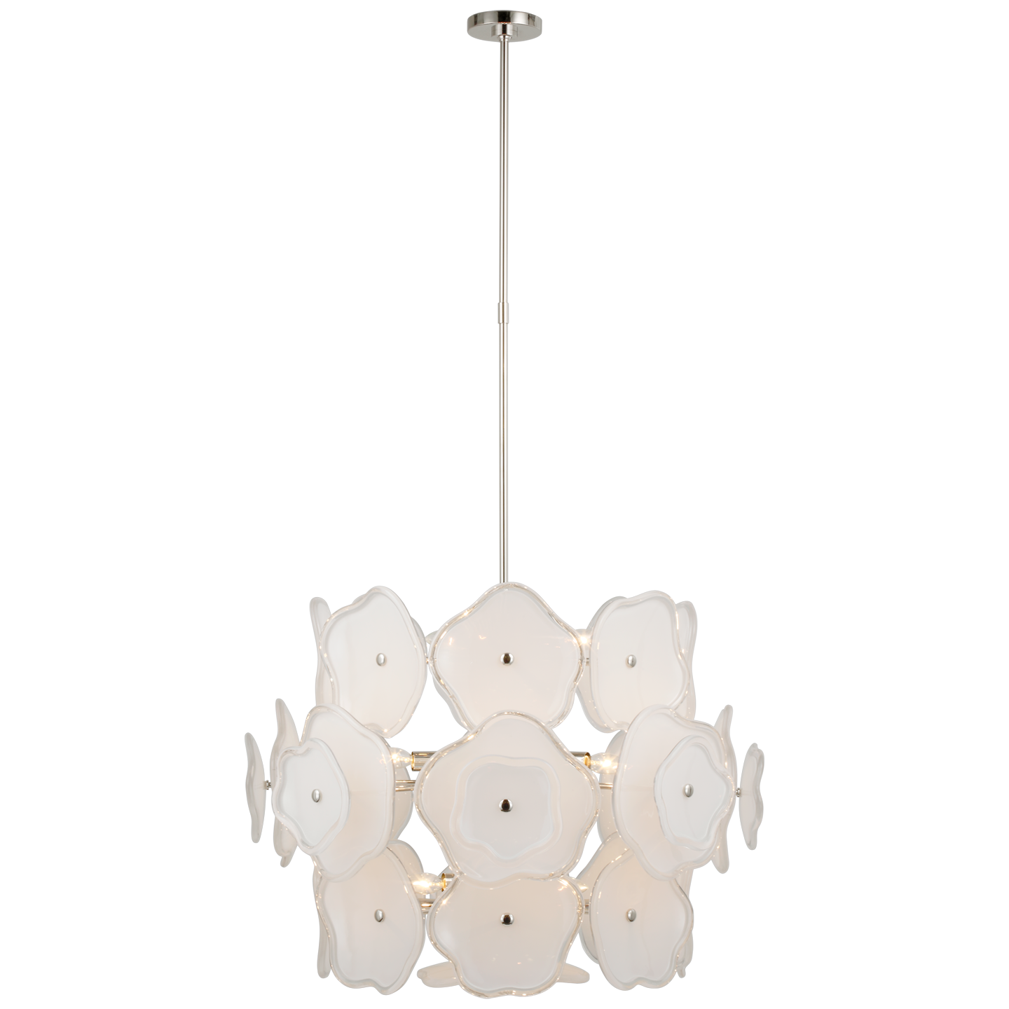Chandelier Leighton Barrel Large Crème / Nickel