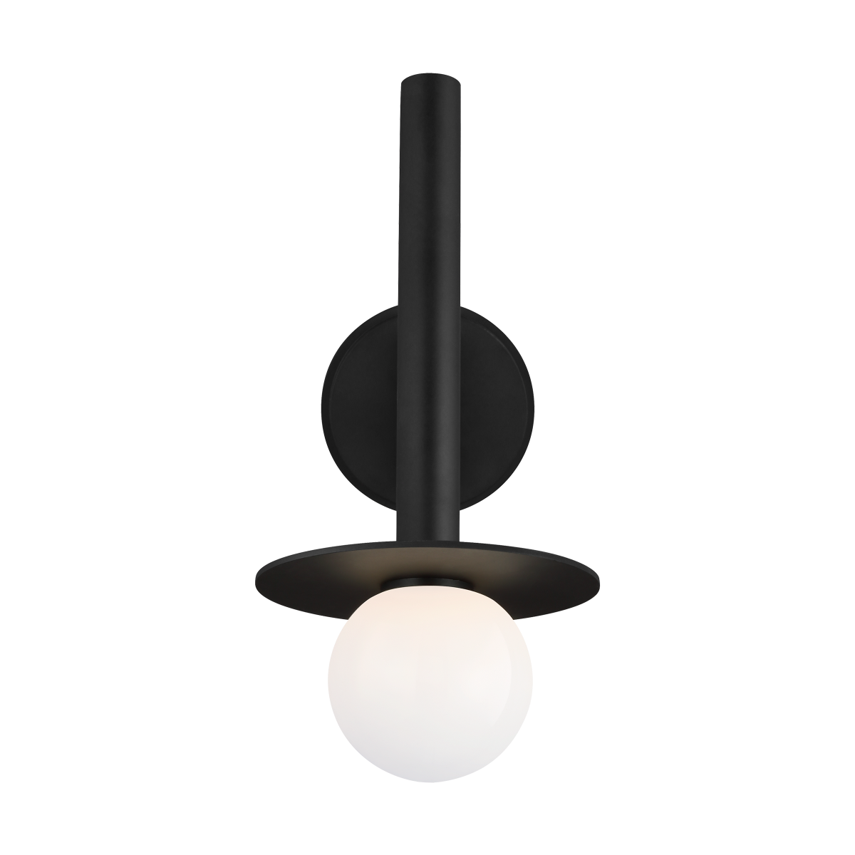 Nodes Pivot Wandleuchte Schwarz Weißes Glas