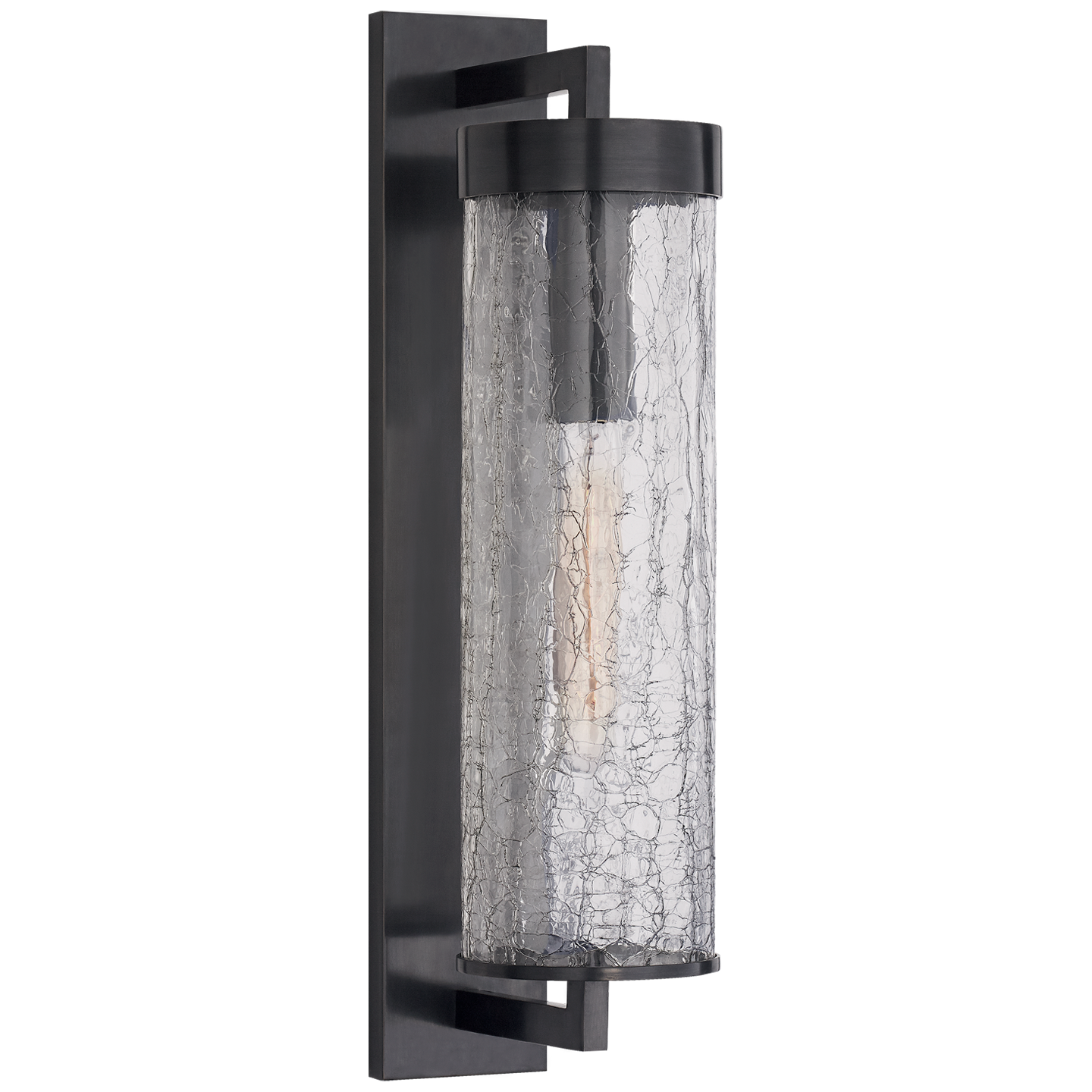 Outdoor wall light Liaison Large Bronze Cracked Glass