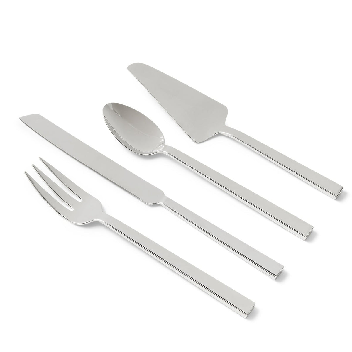 Set di 4 posate da portata Academy Argento