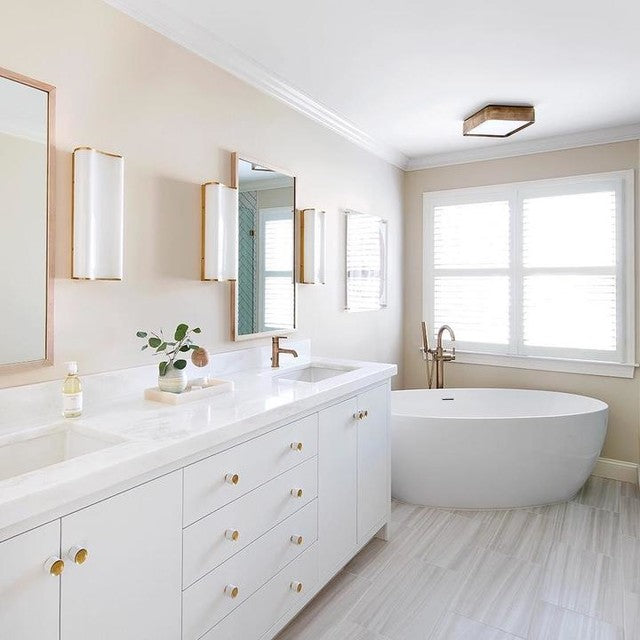 Plafonnier Precision Large Carré Laiton