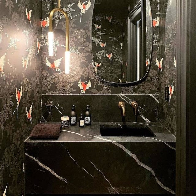 Rousseau Asymmetrical Pendant Brass Crystal Engraved