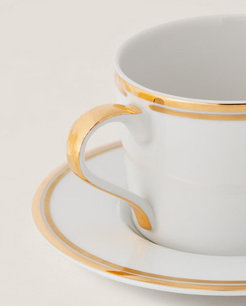 Taza y Platillo Wilshire Dorado