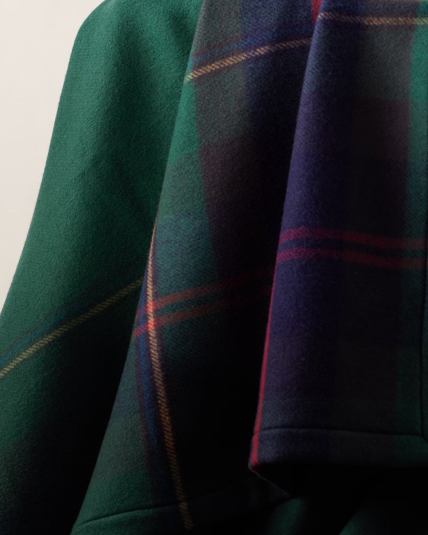 Kariertes Zopfmuster aus Baumwolle, Anthrazit