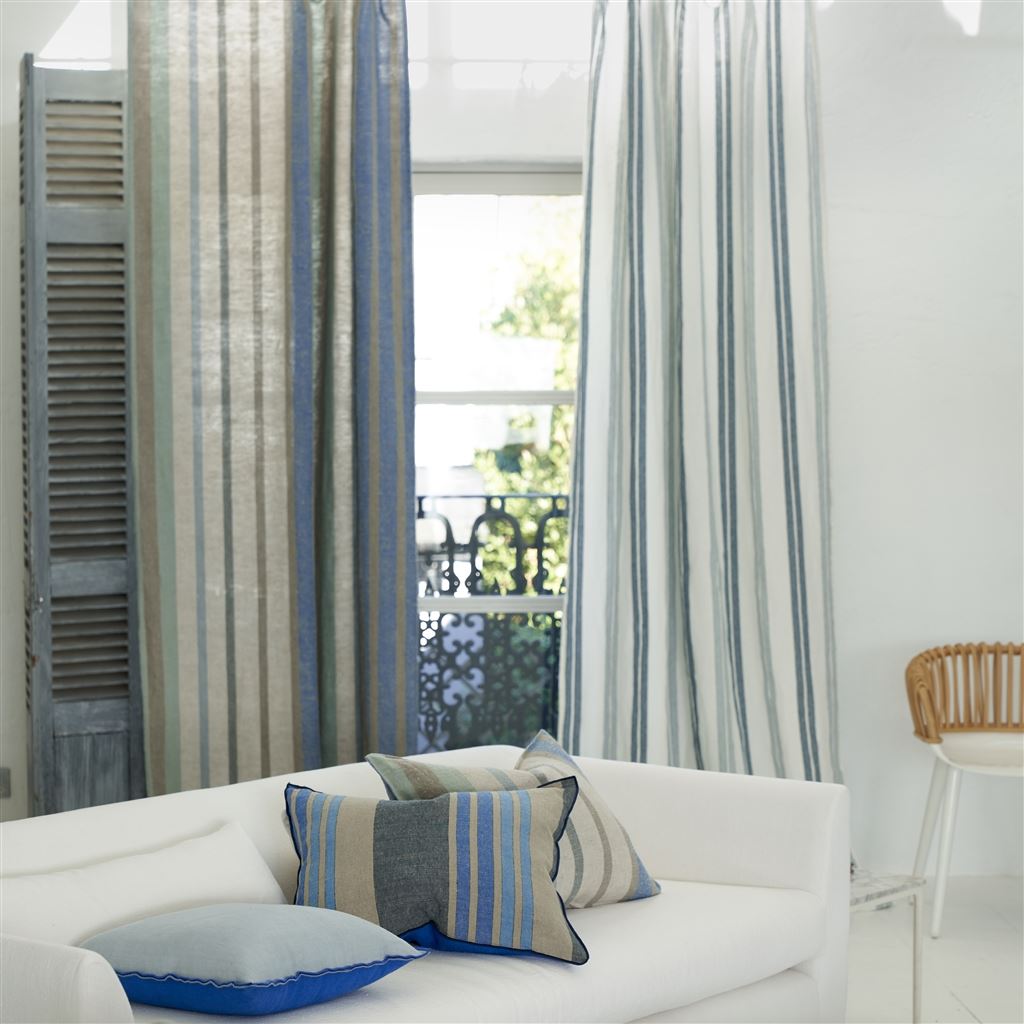 Brera Corso Aqua fabric