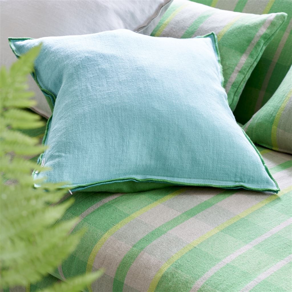 Coussin DG Brera Lino Emerald & Capri Linen