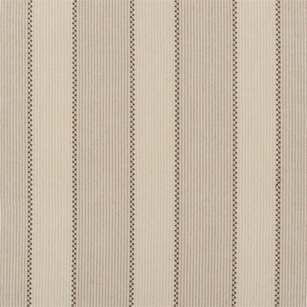 Carleigh Embroidered Ticking - Tumbleweed