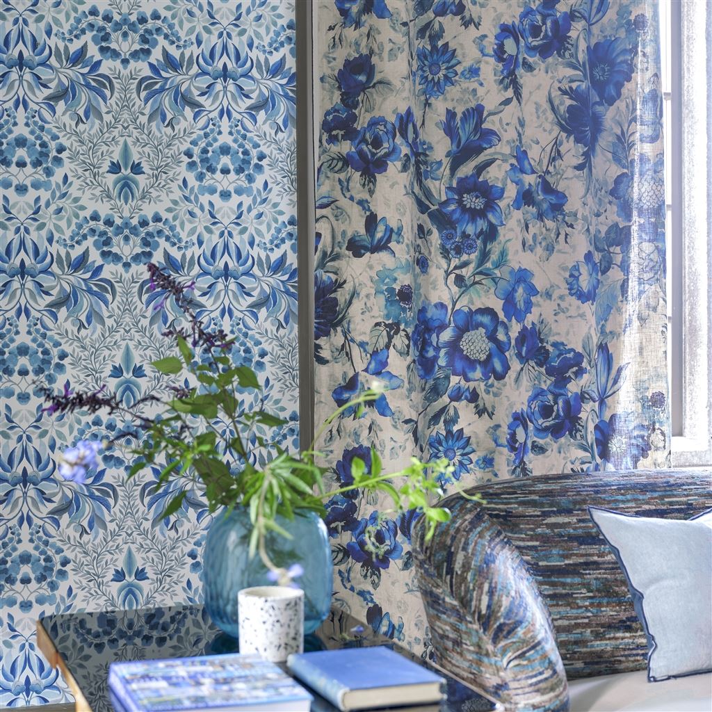 Indigo Hirigana Fabric