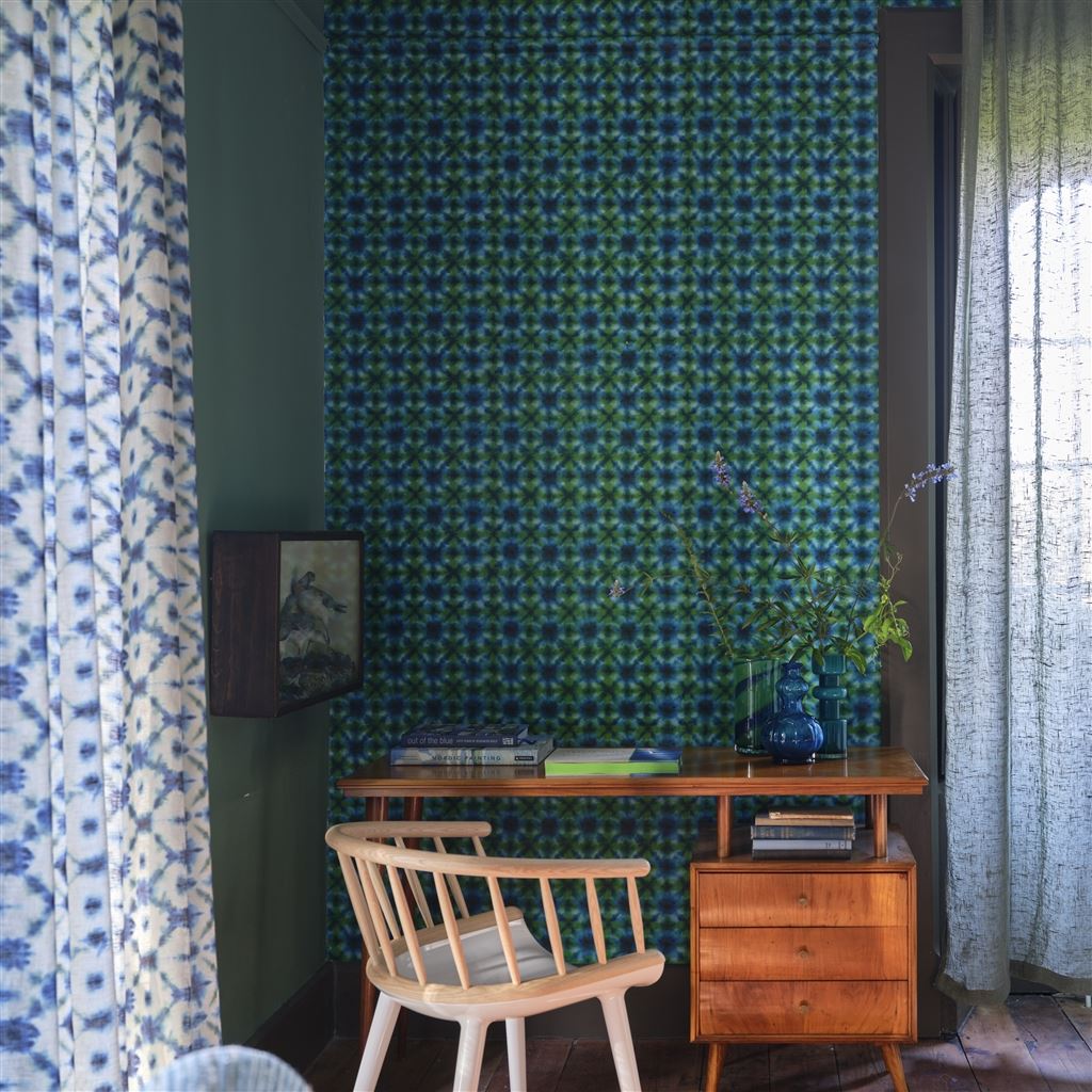 Shibori Emerald Wallpaper