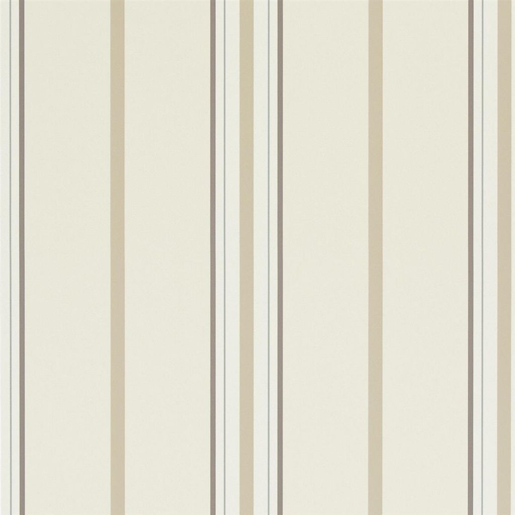 Marden Stripe - White / Tan