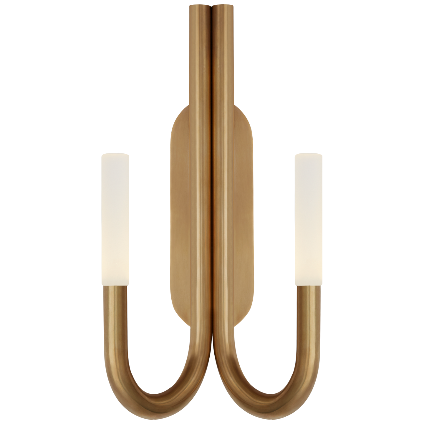 Rousseau Double engraved crystal wall light - Brass