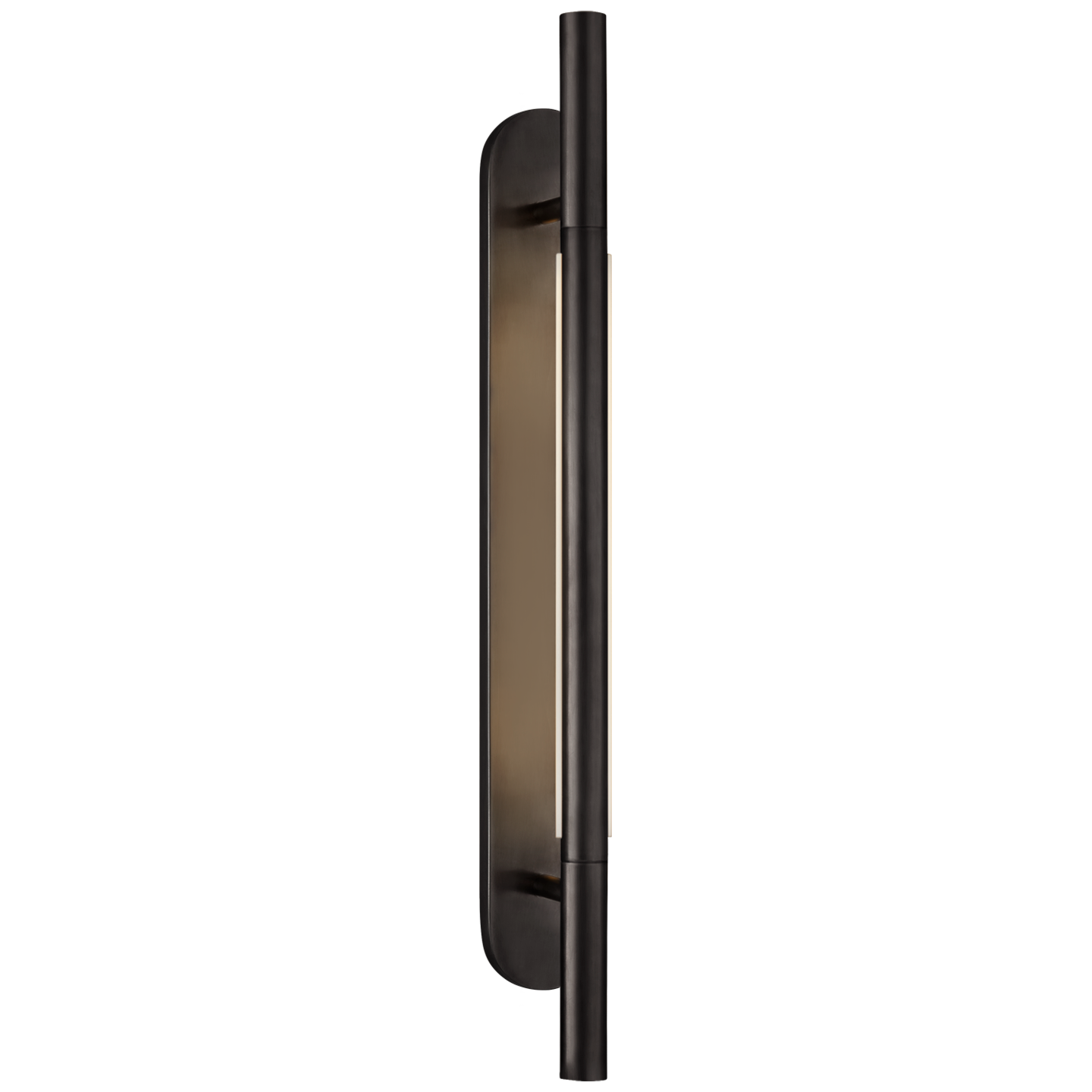 Rousseau Medium Bracketed gravierte Kristallwandleuchte – Bronze