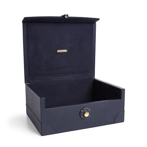 Ryan Leather Box Navy