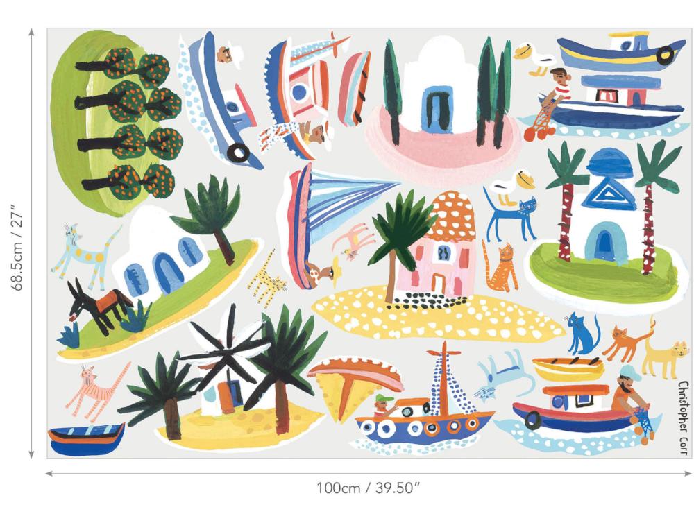 Stickers Muraux Enfant Island Hopping