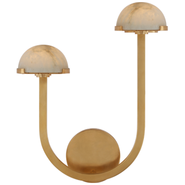 Pedra Wall Lamp 15'' Asymmetrical Left - Brass