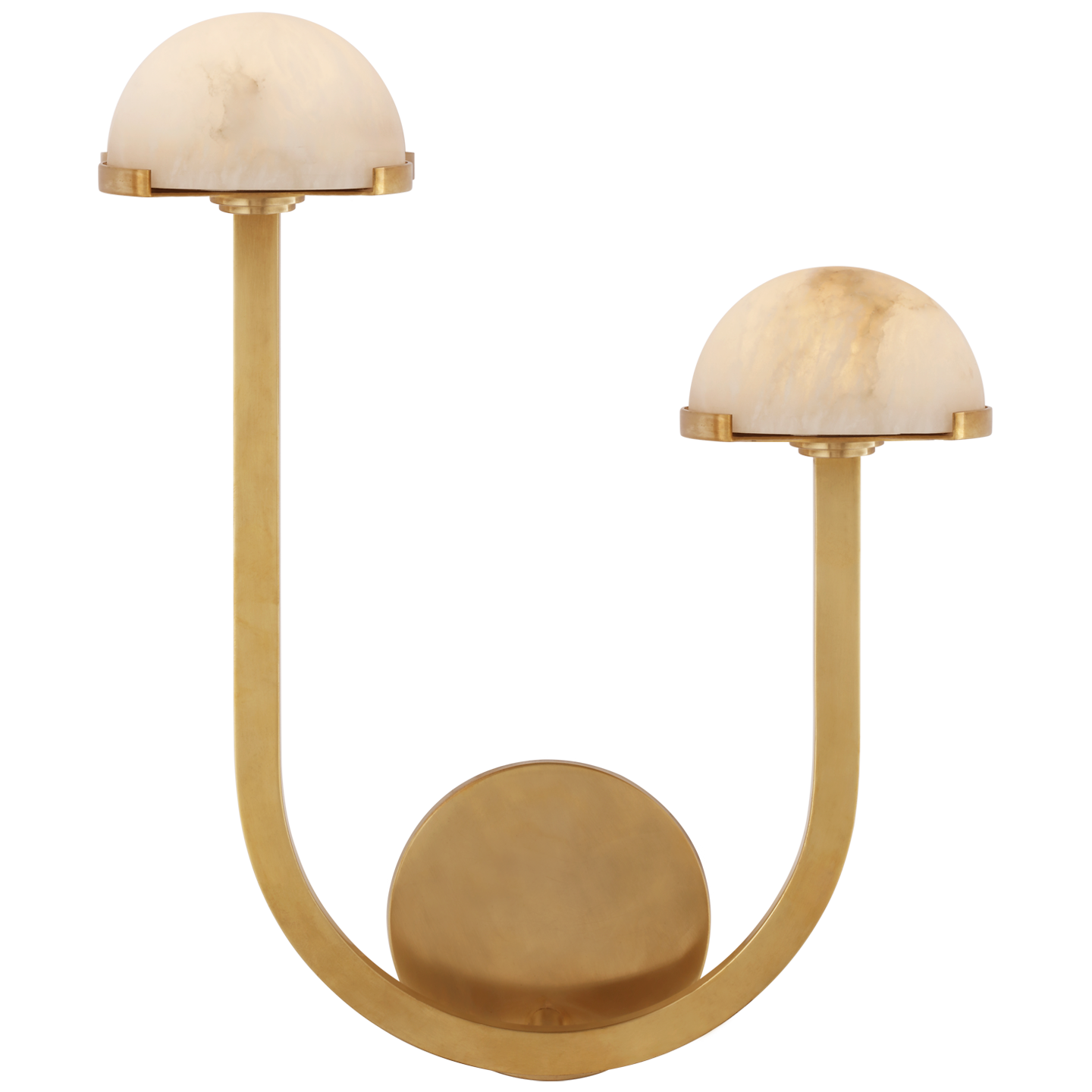 Pedra 15'' Asymmetrical Straight Wall Lamp - Brass