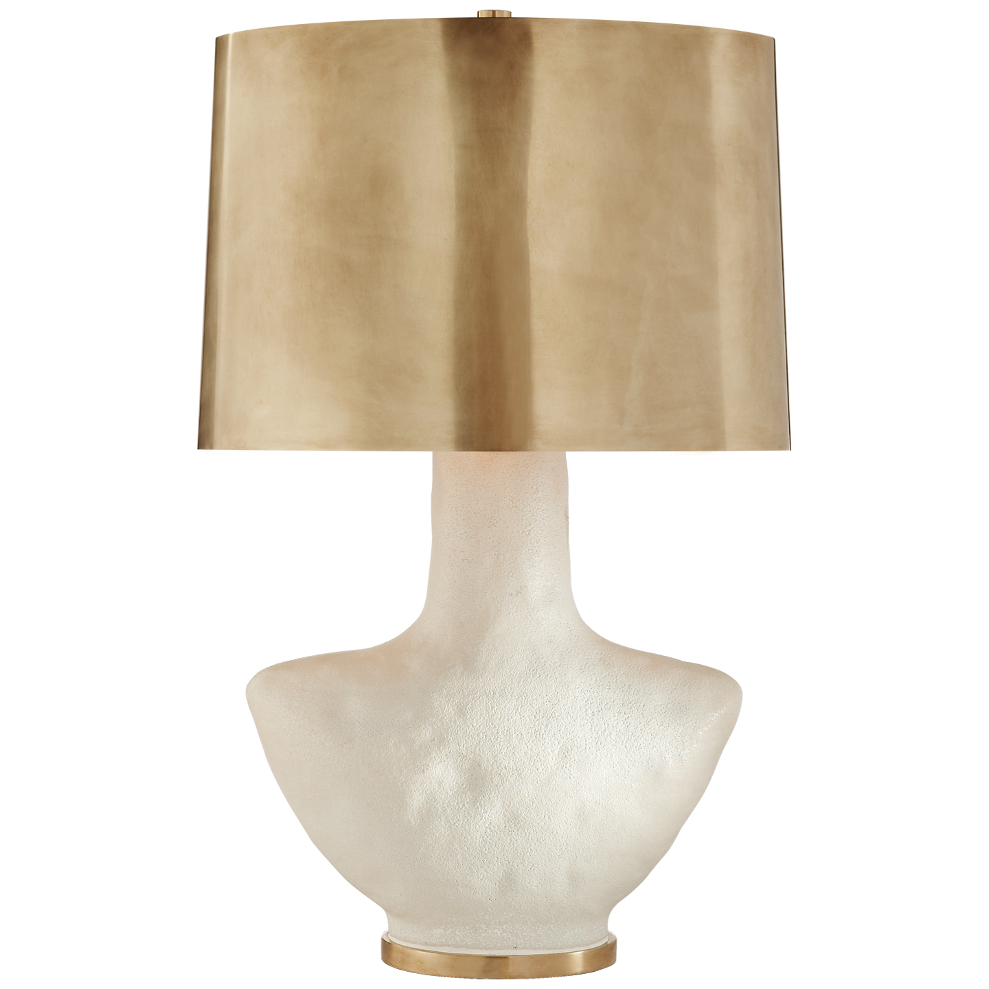 Armato Table Lamp Small model - White Ceramic and Burnished Brass