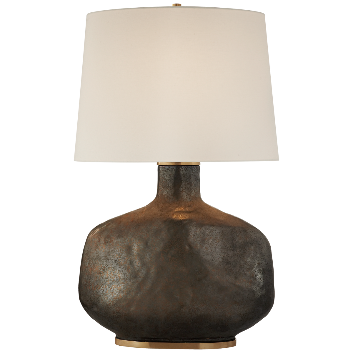 Lampada Cemento Ceramica Bronzo Cristallo