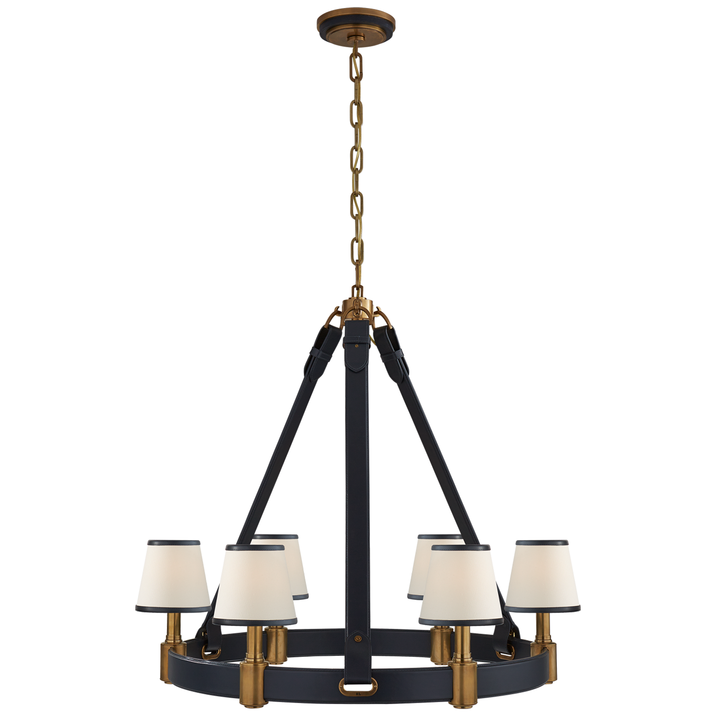 Chandelier Riley Medium Laiton - Bleu