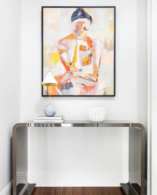 Cleo Orb White Brass Accent Lamp