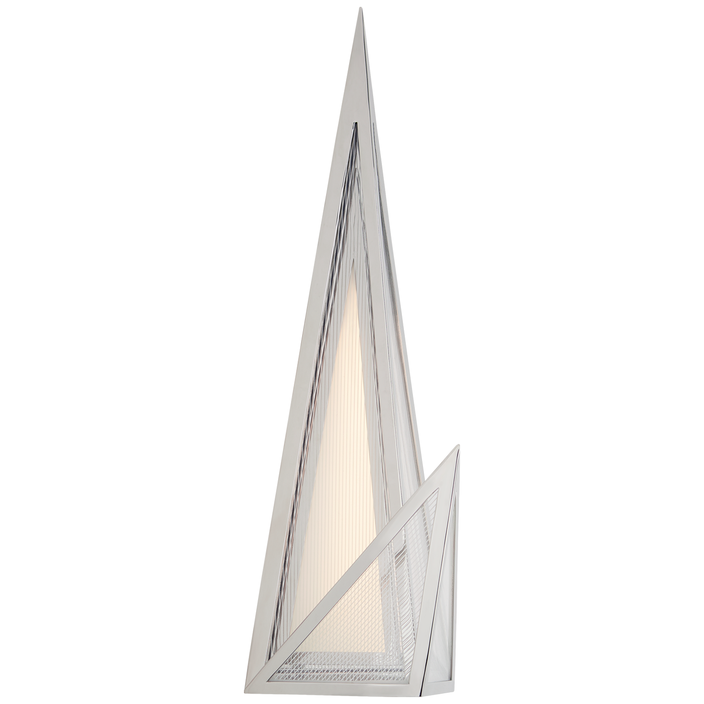 Ori Wandleuchte mit klarem Glas – Nickel