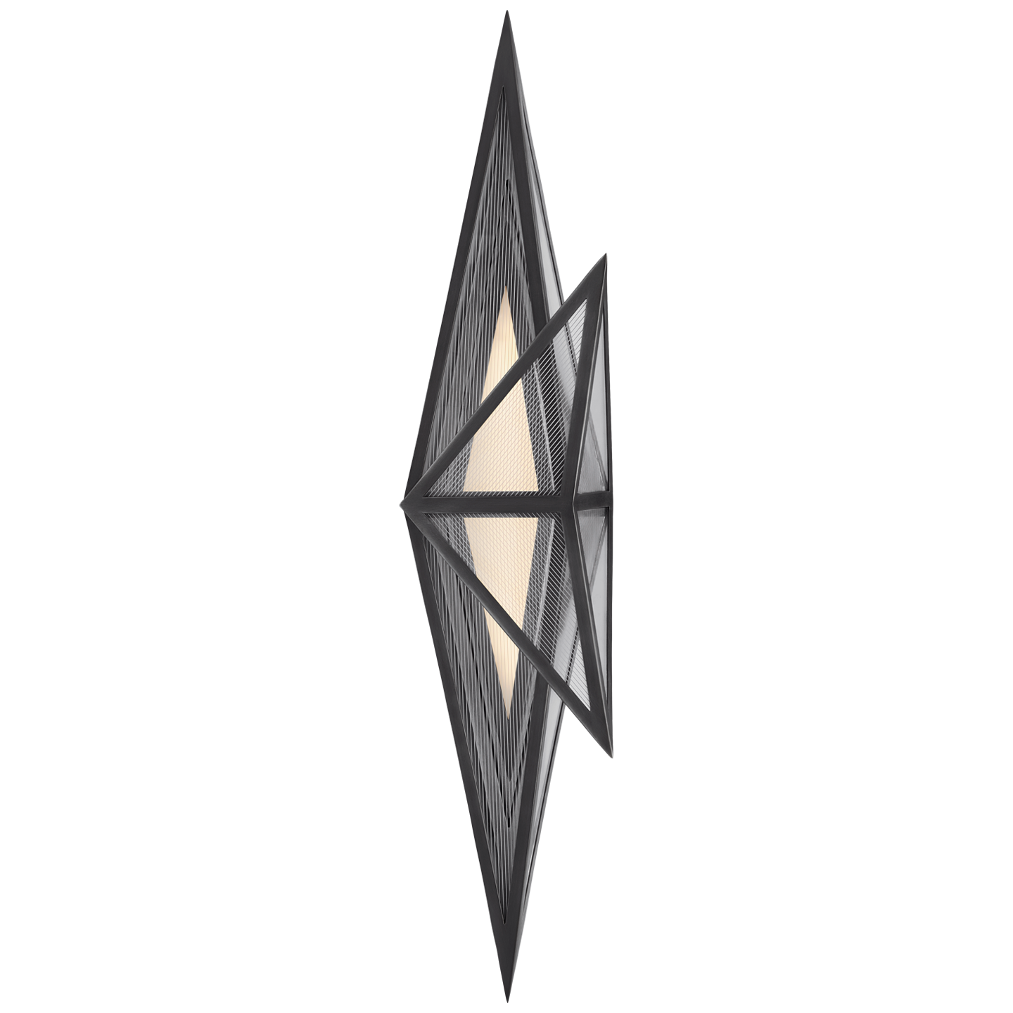 Ori wall light large model clear lined glass - Bronze