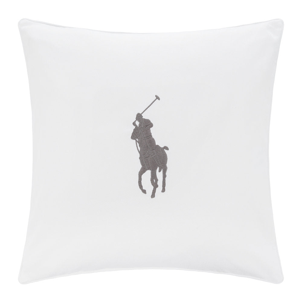 Cuscino Bianco Pony Grigio Galet
