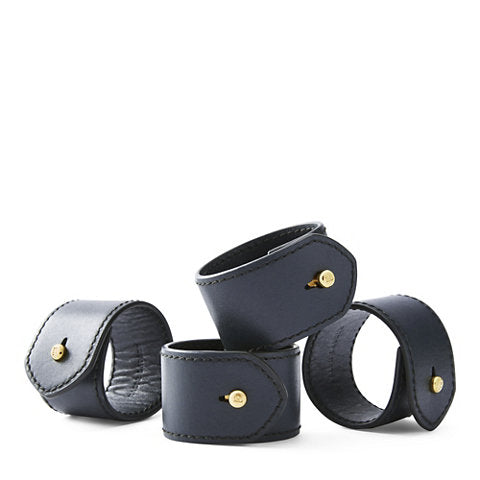 Wyatt navy napkin rings