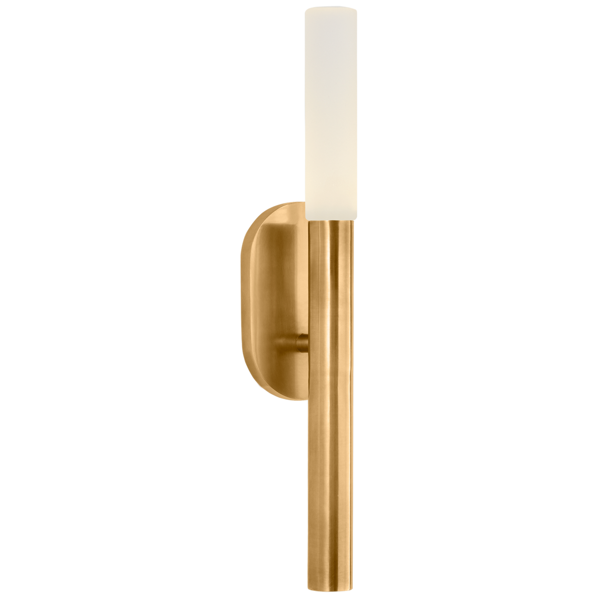 Applique Rousseau Small cristallo inciso - Ottone