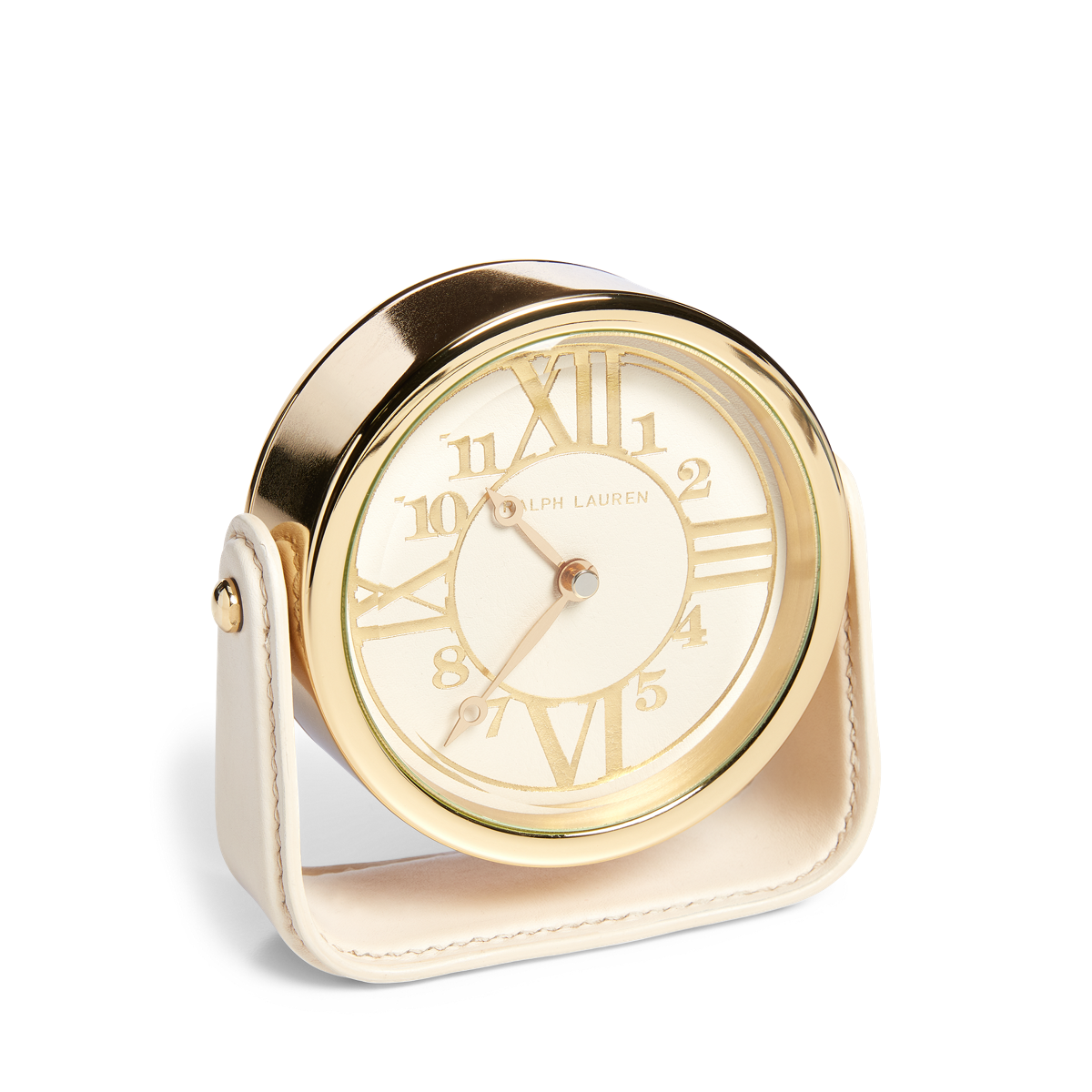 Brennan Cream Leather Clock