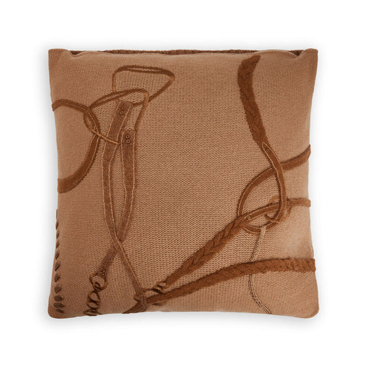 Coussin Equestrian Tricot Camel