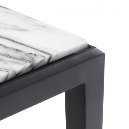 Henley White Marble Bronze Coffee Table 