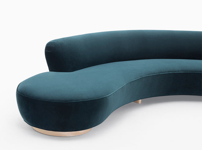 Freeform Curved Sofa With Arms