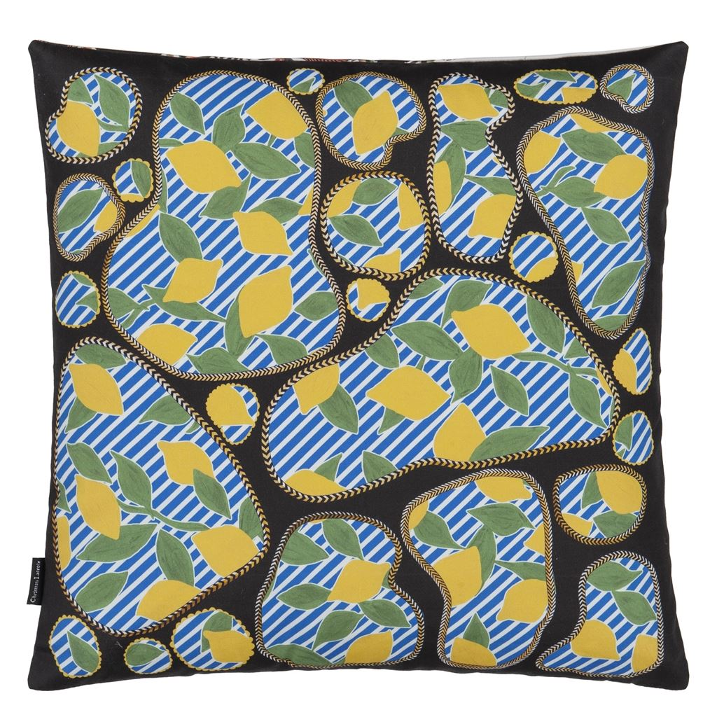 Lemon Pebbles Cushion - Lemon