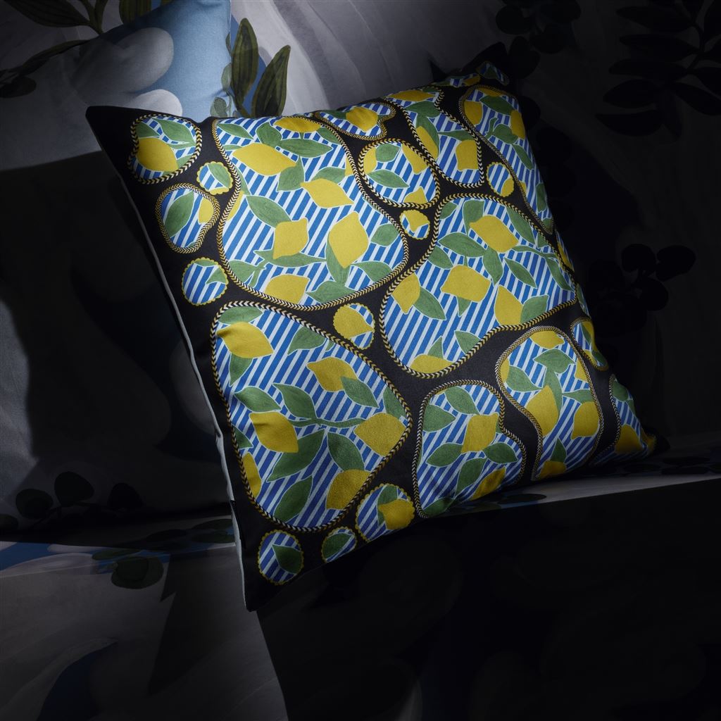 Lemon Pebbles Cushion - Lemon