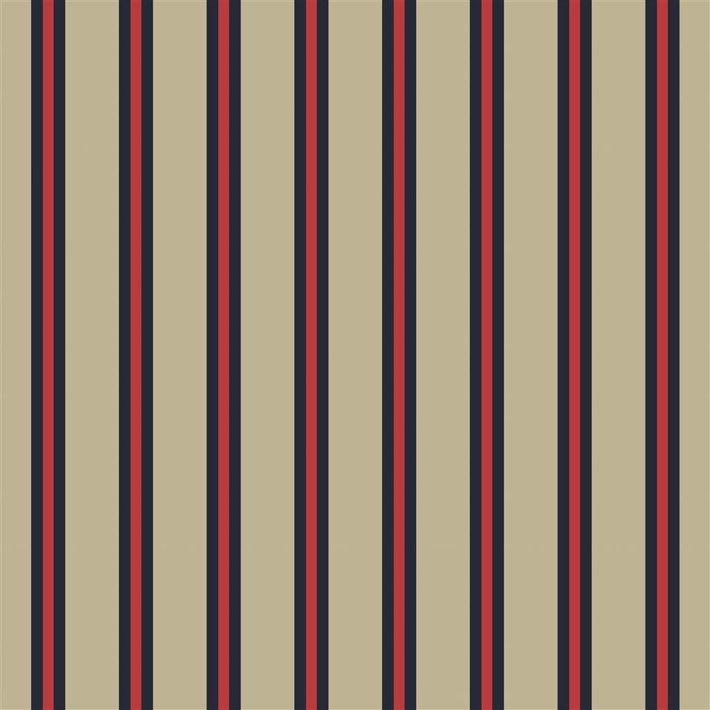 RL Cricket Stripe Red Fabric