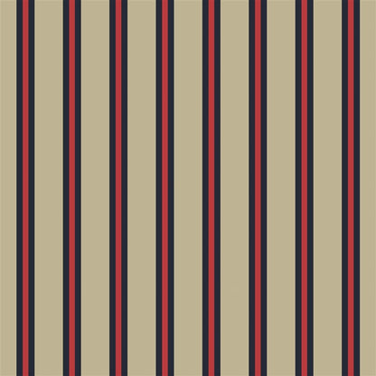 Tissu RL Cricket Stripe Red
