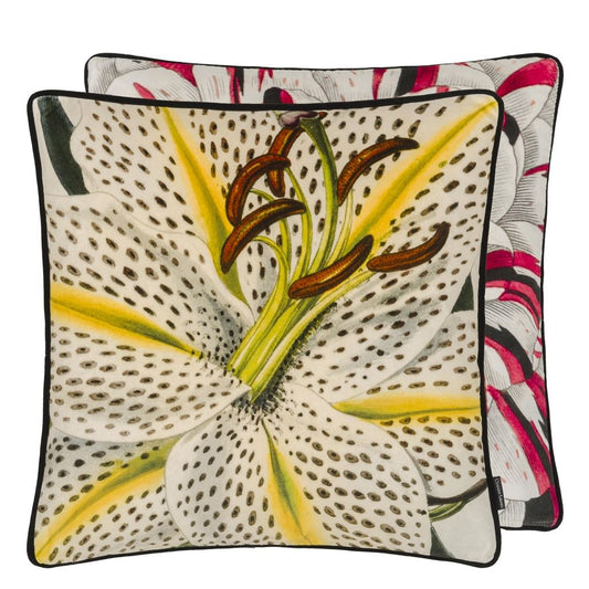 Flowered Craie Cushion