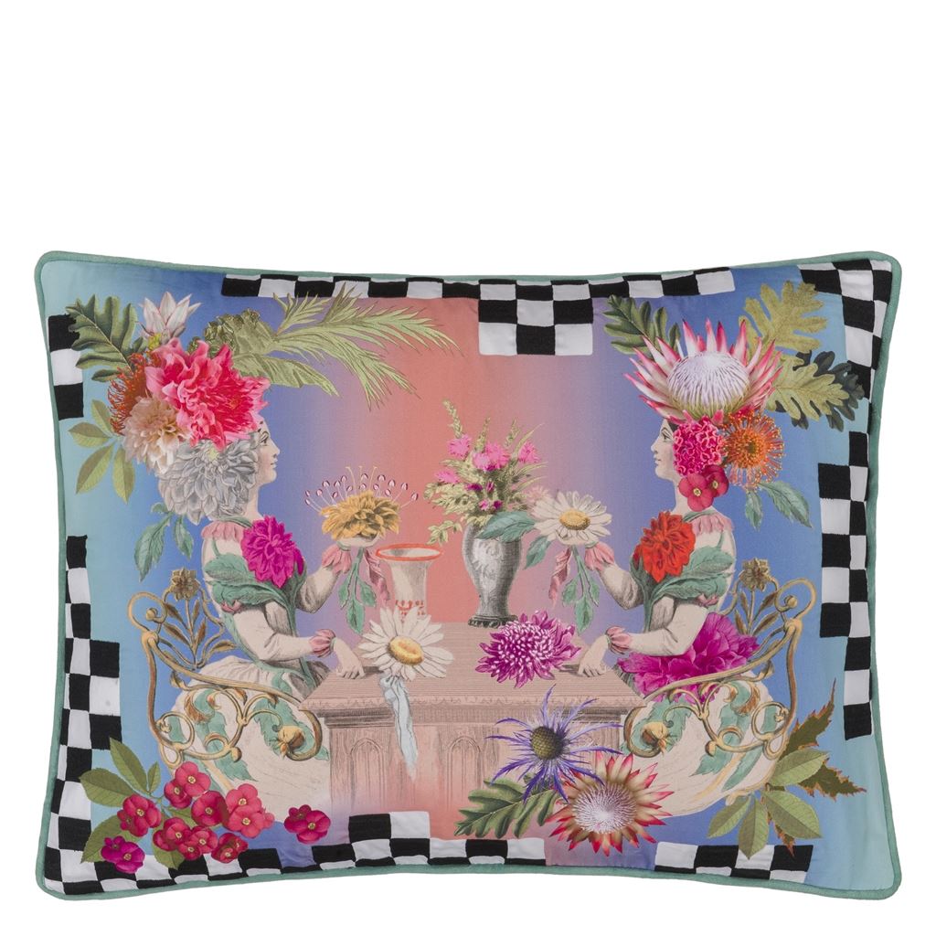 Coussin Fleurs Jumelles Mosaique