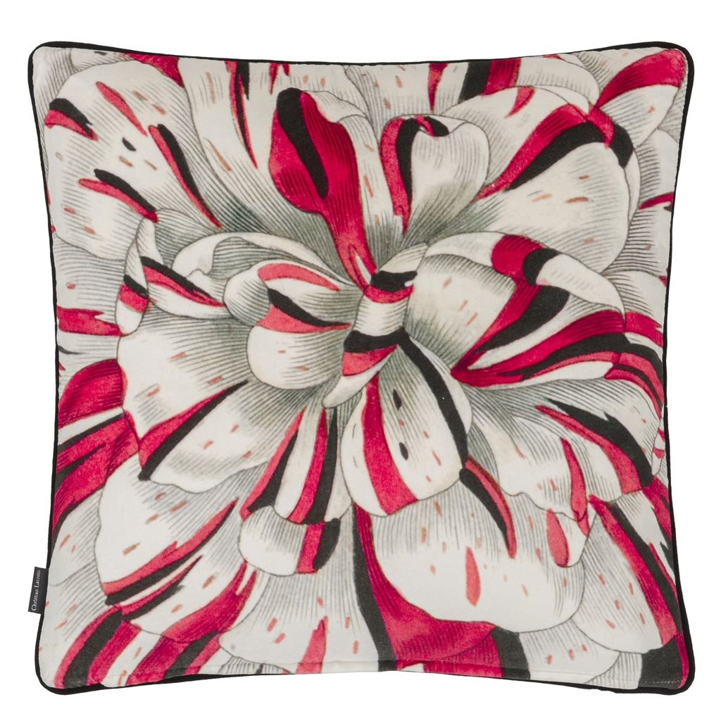 Coussin Flowered Craie