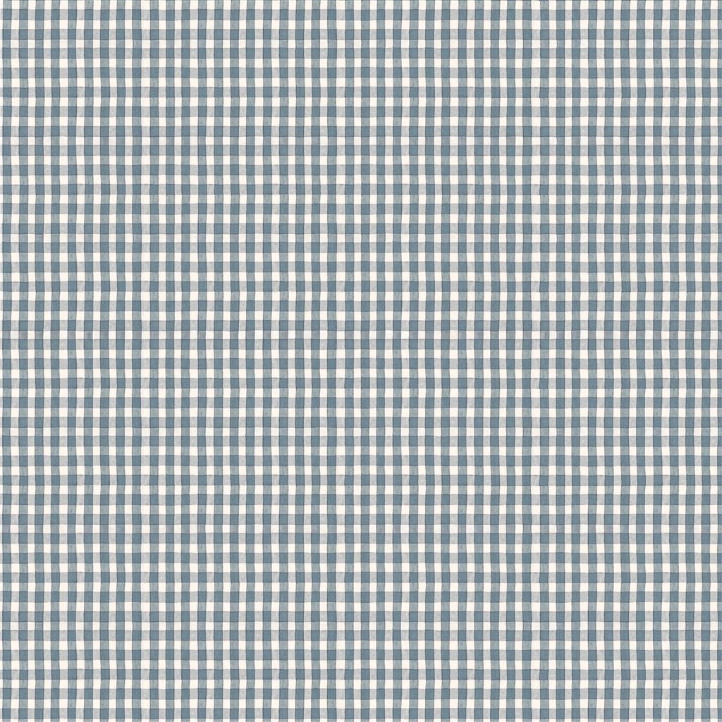 Fine Linen Check - Dark Blue