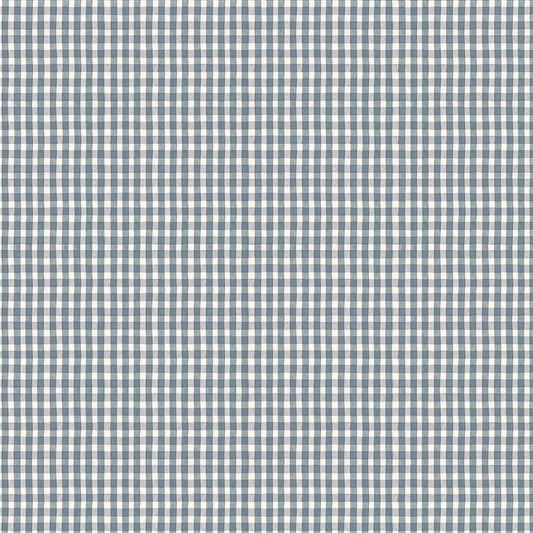 Fine Linen Check - Dark Blue
