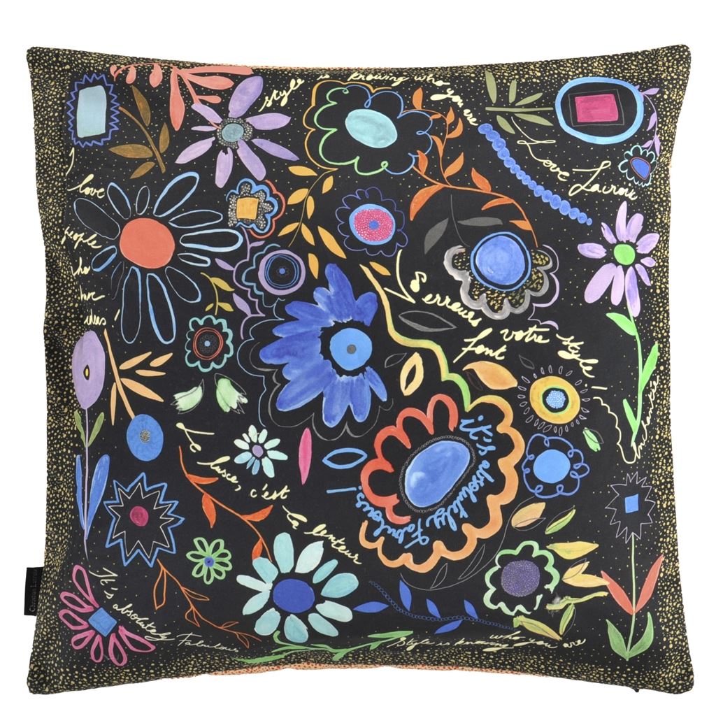 Coussin Dites-Le Avec Des Fleurs Azur